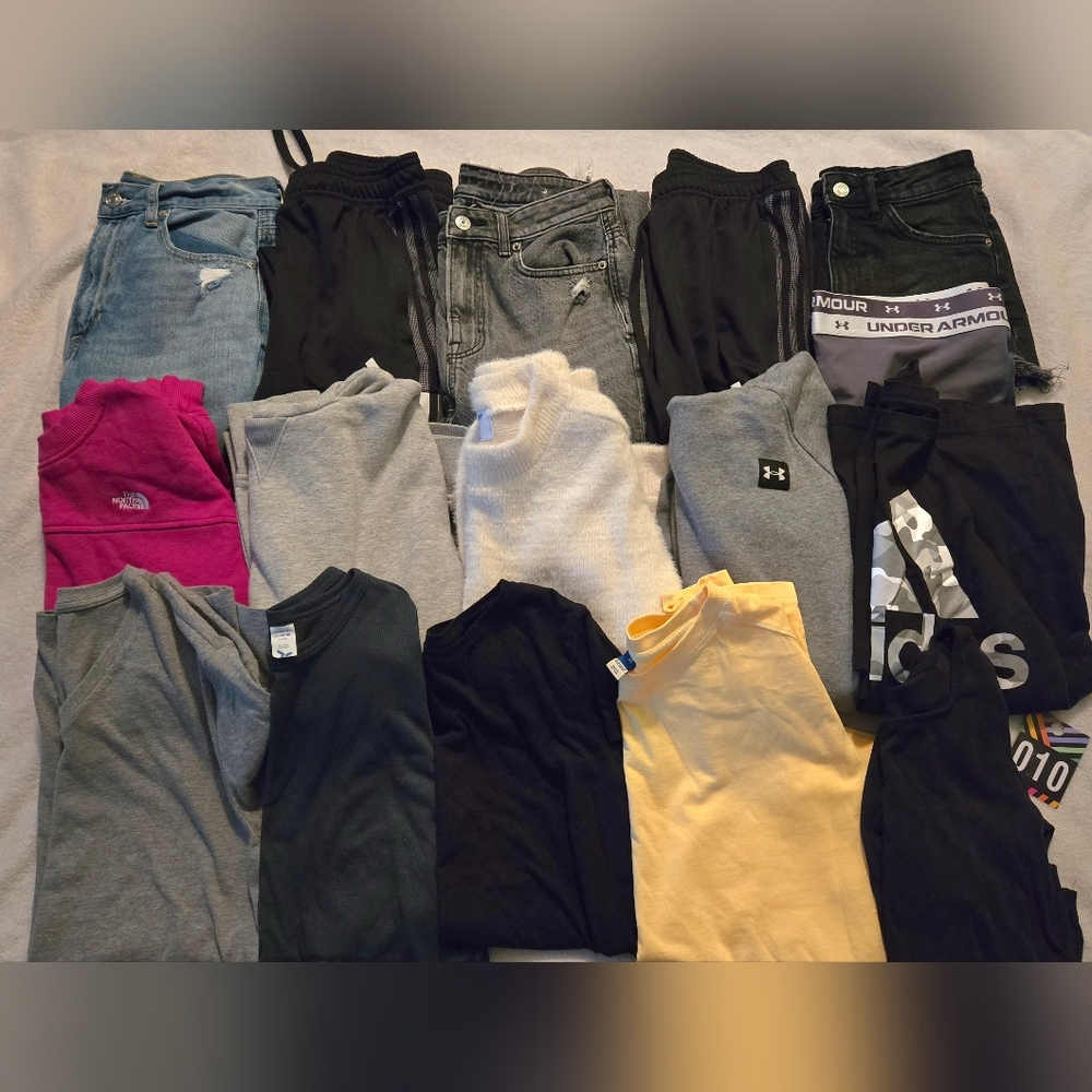 Lot/Bundle of 16 Girls/Misses/Teen Clothing (XL 14/16, XS)